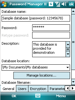 Password Manager XP - Archivio di password